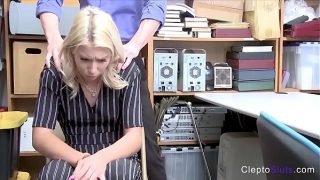 BLONDE SLUT felt and touched in wrong ways for STEALING