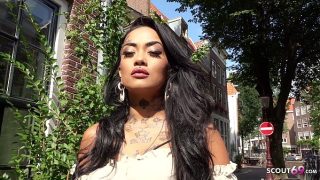 BROWN DUTCH INKED INSTAGRAM MODEL BABE BIBI PICK UP TO ROUGH FUCK FOR CASH