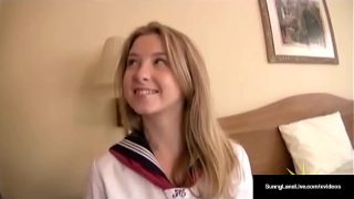 Teen Student Sunny Lane Gets Her Wet Pussy Noodled By Horny Asian Guy